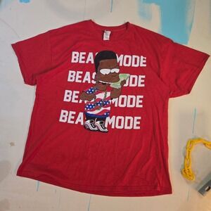 BLACK BART SIMPSON BEAST‎ MODE T-SHIRT HIP-HOP STREETWEAR XL HYPEBEAST Y2K 23x28